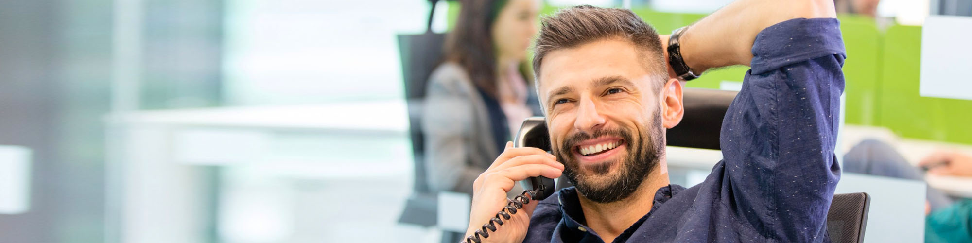 Business Phone Services Man on VOIP