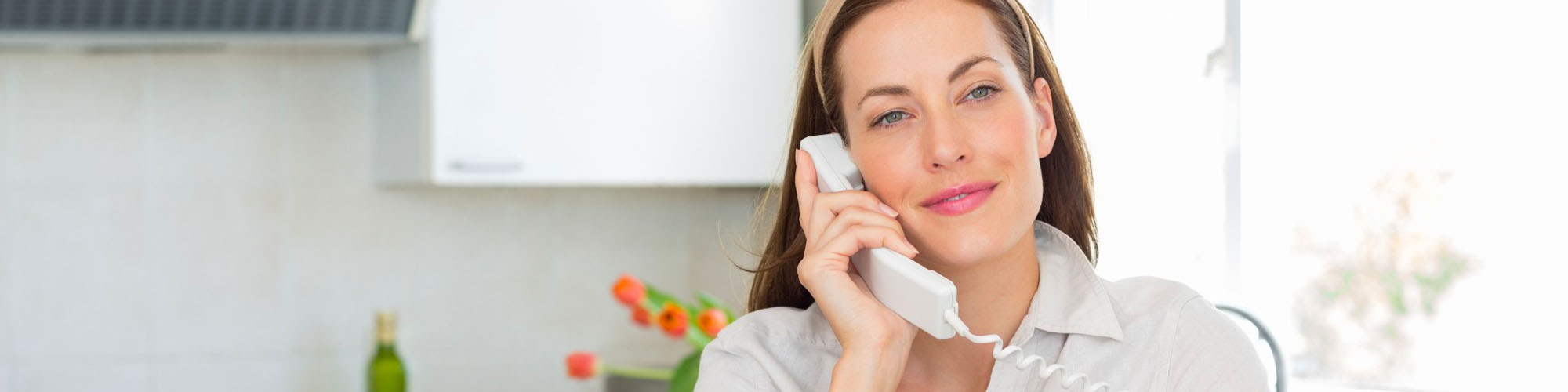 Residential Phone Service Woman on VOIP Phone